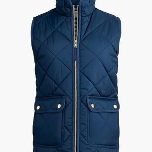 J.Crew XS women’s quilted vest in navy blue